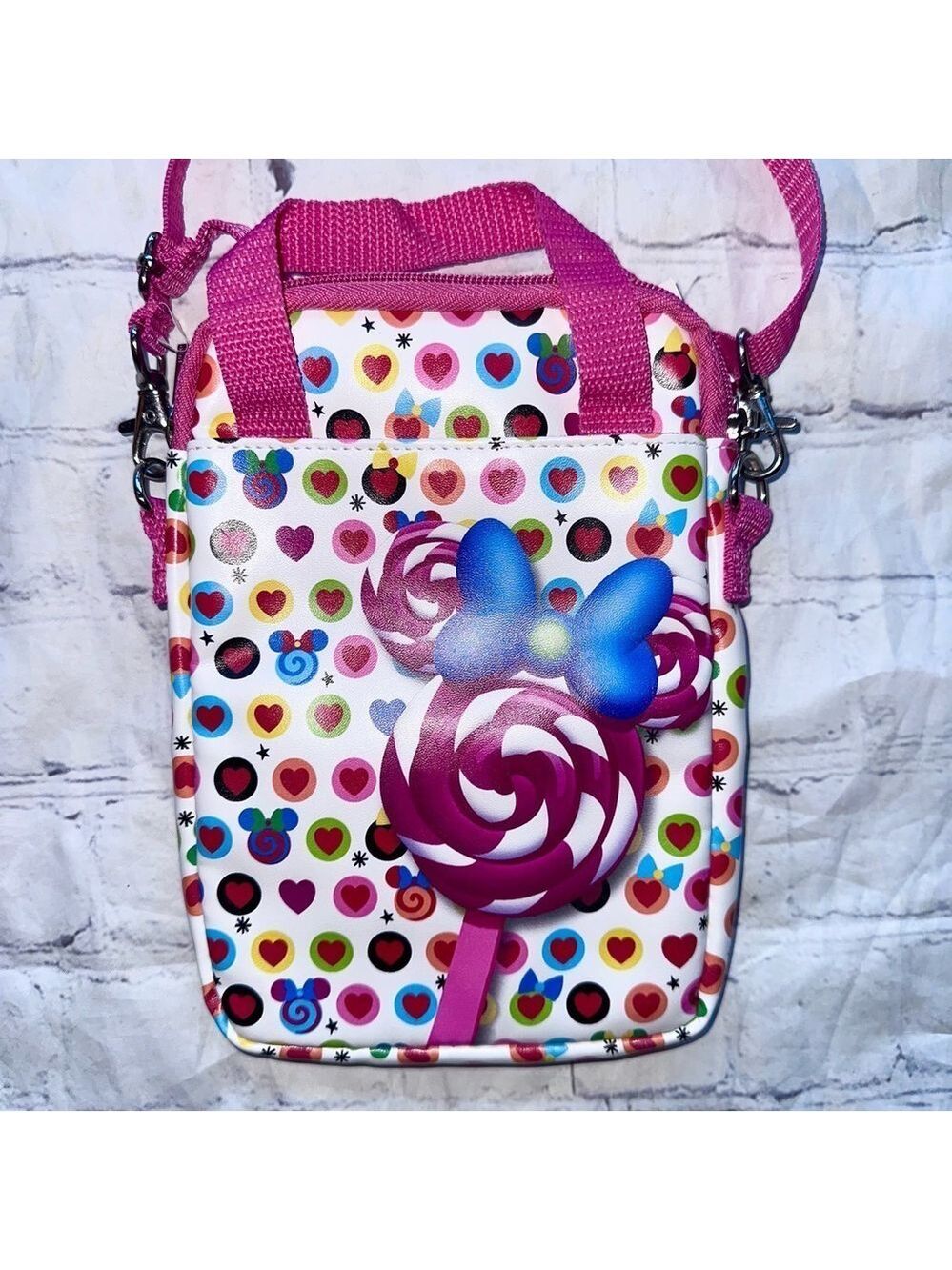 RARE New Disney Tech Minnie Mouse Pink Candy Purse Tablet Phone Crossbody